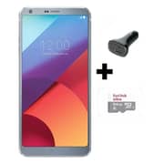 LG G6 4G Dual Sim Smartphone 32GB Platinum+Type C Car Charger+64GB Memory Card