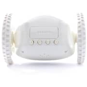 Clocky alarm clock on wheels - White