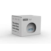 Clocky alarm clock on wheels - White