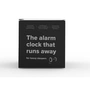 Clocky alarm clock on wheels - White