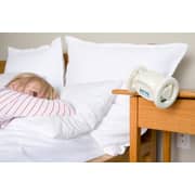 Clocky alarm clock on wheels - White