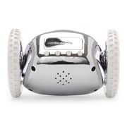 Clocky alarm clock on wheels - Chrome
