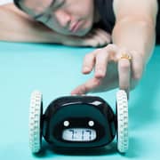 Clocky alarm clock on wheels - Black