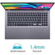 Asus VivoBook 15 Laptop - 10th Gen / Core i3-1005G1 / 128GB SSD / 8GB RAM / 15.6inch FHD / Shared / Windows 10 Home in S Mode / Slate Grey - F512JA-AS34