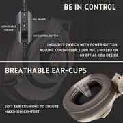 HP H500GS 7.1 Wired Stereo Gaming Headset with RGB Light ,Mic, for PC and Laptop GOLD COLOUR