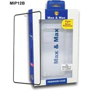 Max & Max Tempered Glass Screen Protector W/Clear Case iPhone 12 Pro/ 12