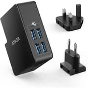 Anker Power Port 4 Lite Travel Adaptor Black