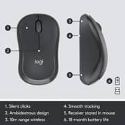 Logitech MK295 Wireless Keyboard + Mouse Combo Black English/Arabic