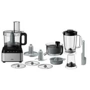Braun 800W 2.1L Bowl, 1.2L Blender, 12-in-1, Black/Silver Food Processor – FP3235SI