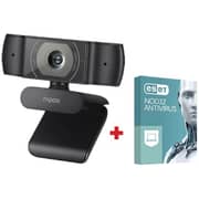 Rapoo C200 Webcam + ESET NOD32 Antivirus 2 User/1 Year Black