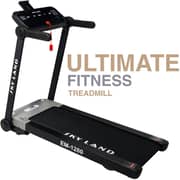 Foldable Home Treadmill | 4 HP Peak Motor, 12 km/h Speed, 12 Programs | Compact Running Machine for Home Gym with LCD Display & MP3 Speakers | Max User Weight 100KG EM-1280