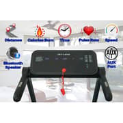 Foldable Home Treadmill | 4 HP Peak Motor, 12 km/h Speed, 12 Programs | Compact Running Machine for Home Gym with LCD Display & MP3 Speakers | Max User Weight 100KG EM-1280