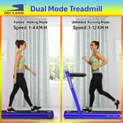 Skyland 2 in 1 Treadmill Machine Walking Pad & Running Pad with Remote Control and Bluetooth Speaker EM-1282-B(Blue)