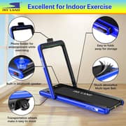 2-in-1 Walking Pad & Foldable Treadmill, 2.25 HP Motor, Auto Speed, Bluetooth Speaker, LED Display, Compact Home & Office Running Machine EM-1282-B
