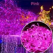 1M LED String Fairy Lights, Waterproof Decorative Light for Indoor & Outdoor. Pink Color.