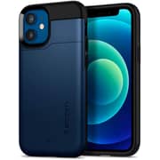 Spigen Slim Armor CS Designed For iPhone 12 Mini Case Cover With Credit Card Slot- Navy Blue
