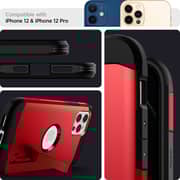 Spigen Tough Armor Designed for iPhone 12/12 Pro Case Cover (6.1inch) With Extreme Impact Foam- Red