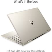 HP ENVY x360 (2020) Laptop - 11th Gen / Intel Core i7-1165G7 / 13.3inch FHD Touch / 512GB SSD / 8GB RAM / Shared Intel Iris Graphics / Windows 10 / English & Arabic Keyboard / Pale Gold / Middle East Version - [13-BD0023DX]