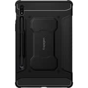 Spigen Rugged Armor Pro designed for Samsung Galaxy Tab S8 case cover (2022) / Galaxy Tab S7 case (2020) with S Pen Holder - Black