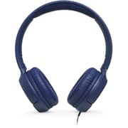 JBL T500- Wired On-Ear Headphones- Blue