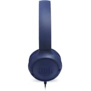 JBL T500- Wired On-Ear Headphones- Blue