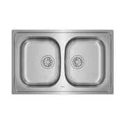 TEKA Spacious Dual‑Bowl Inset Sink with Overflow - Universe 80 T‑Xp 2B