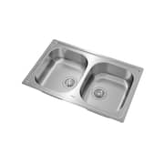 TEKA Spacious Dual‑Bowl Inset Sink with Overflow - Universe 80 T‑Xp 2B