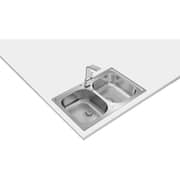 TEKA Spacious Dual‑Bowl Inset Sink with Overflow - Universe 80 T‑Xp 2B