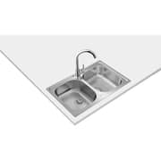TEKA Spacious Dual‑Bowl Inset Sink with Overflow - Universe 80 T‑Xp 2B