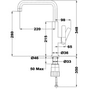 TEKA Tap with Integrated Aerator in Spout - FOT 994