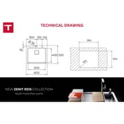 TEKA Single‑Bowl Inset Sink with Auto Waste - Zenit RS15 1B