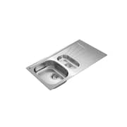 TEKA Reversible Matte One‑Bowl Sink with Aux & Drainer - Starbright 60 E‑Xn 1½B