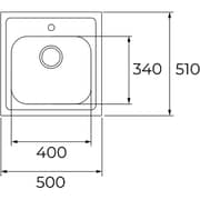 TEKA Compact Matte Single‑Bowl Sink - Starbright 50 E‑Xn 1B