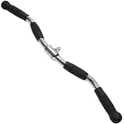Max Strength Barbel Machine Cable Attachment Pro Grip Revolving Curl Bar Silver, 30 Inch for Bicep Tricep