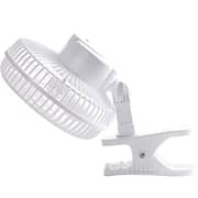Genesis 6-Inch Clip Convertible Table-Top & Clip Fan Two Quiet Speeds - Ideal For The Home, Office, Dorm, More White