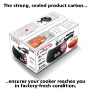 Hawkins Contura Aluminium Hard Anodized Induction Compatible Extra Thick Base Pressure Cooker, 3 Litres, Black