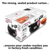 Hawkins Contura Aluminium Hard Anodized Induction Compatible Extra Thick Base Pressure Cooker, 5 Litres, Black