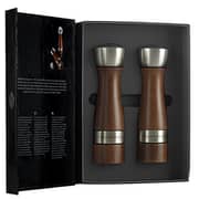 Cole & Mason Oldbury Wood Salt And Pepper Grinder Set - Wooden Mills Include Gift Box, Gourmet Precision Mechanisms And Premium Sea Salt & Peppercorns, Brown