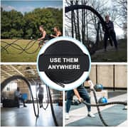 Max Strength Proffessional Battle Rope 15Mtr. x Dia 50MM Heavy Duty Fitness Ropes Strength Core Training for Strength and Conditioning Workouts Ropes Black