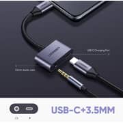 UGREEN USB-C to 3.5mm Headphone Jack Adapter with PD Charging Port - Gray - CM193