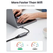 Ugreen USB Type C To Gigabit RJ45 Ethernet Adapter 10cm Silver