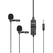 Boya Dual Omni-directional Lavalier Microphone 4m Black