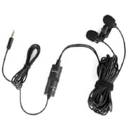 Boya Dual Omni-directional Lavalier Microphone 4m Black