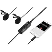 Boya Dual Omni-directional Lavalier Microphone 4m Black
