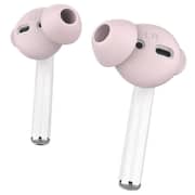 AhaStyle Silicone Earbuds Covers Case for Apple AirPods 1&2 and EarPods Storage Hook Pouch (3 Pairs Large, Pink)