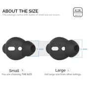 AhaStyle Silicone Earbuds Covers Case for Apple AirPods 1&2 and EarPods Storage Hook Pouch (3 Pairs Small, Black)
