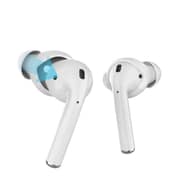 AhaStyle Silicone Earbuds Covers Case for Apple AirPods 1&2 and EarPods Storage Hook Pouch (3 Pairs Small, White)