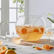 Libbey Selene Punch Bowl Set With 8 Punch Glasses, Punch Bowl And Ladle