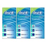 Oral-B Super Floss, 50 Pre-Cut Strands, Mint - Pack of 3
