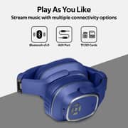 Promate CORVIN Wireless On-Ear Headphone Blue